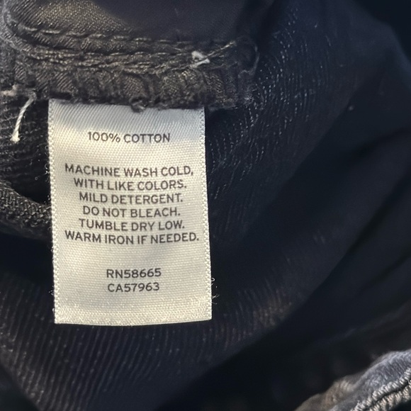 BP Low Waist Wide Leg Jeans Size 26 Sunwashed Black Distressed - Picture 8 of 8